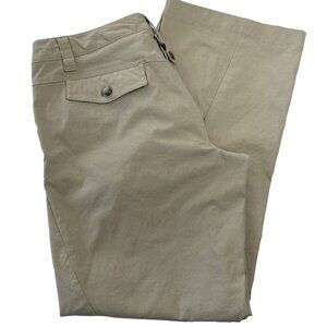 Athleta Dipper Cargo Pants Women’s Size 6 Utility Hiking Nylon Pockets Cream Tan